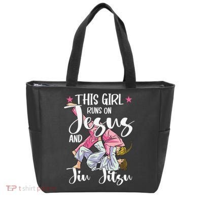 This  Runs On Jesus And Jiu Jitsu Gift Tote Bag