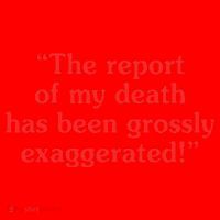The Report Of My Death Has Been Grossly Exaggerated Santa Hat thumb 1