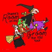 ThereS Room On My Broom For You Too Teacher Santa Hat thumb 1