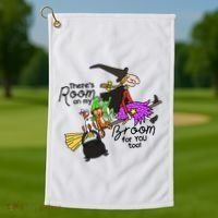 ThereS Room On My Broom For You Too Teacher Golf Towel thumb 1