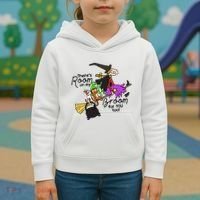 ThereS Room On My Broom For You Too Teacher Kids Hoodie thumb 3