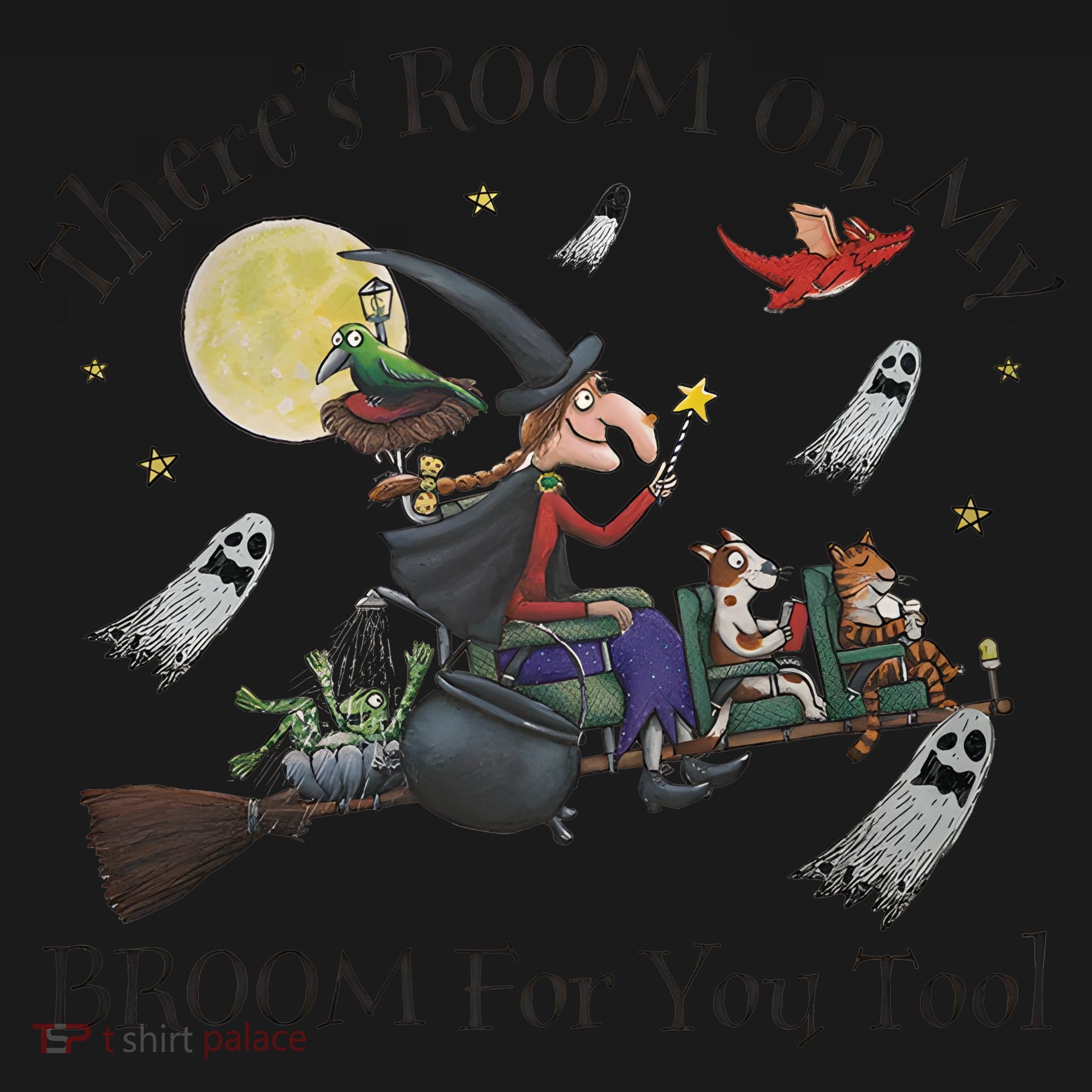 Theres Room On My Broom For You Too Halloween Witch Wizard Coaster