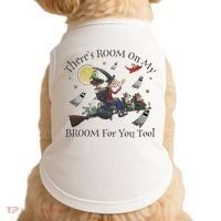 Theres Room On My Broom For You Too Halloween Witch Wizard Doggie Tank thumb 0