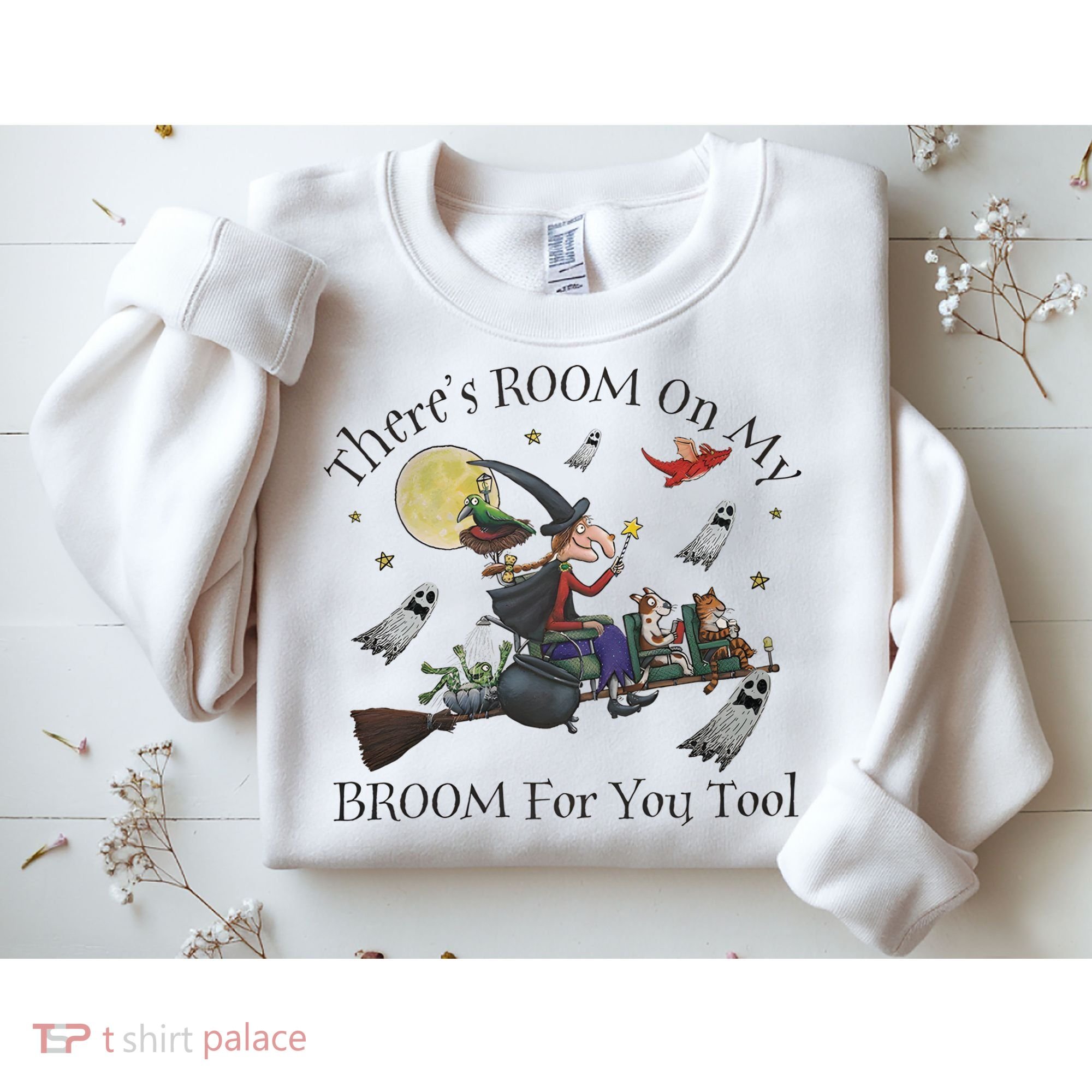 Theres Room On My Broom For You Too Halloween Witch Wizard Sweatshirt