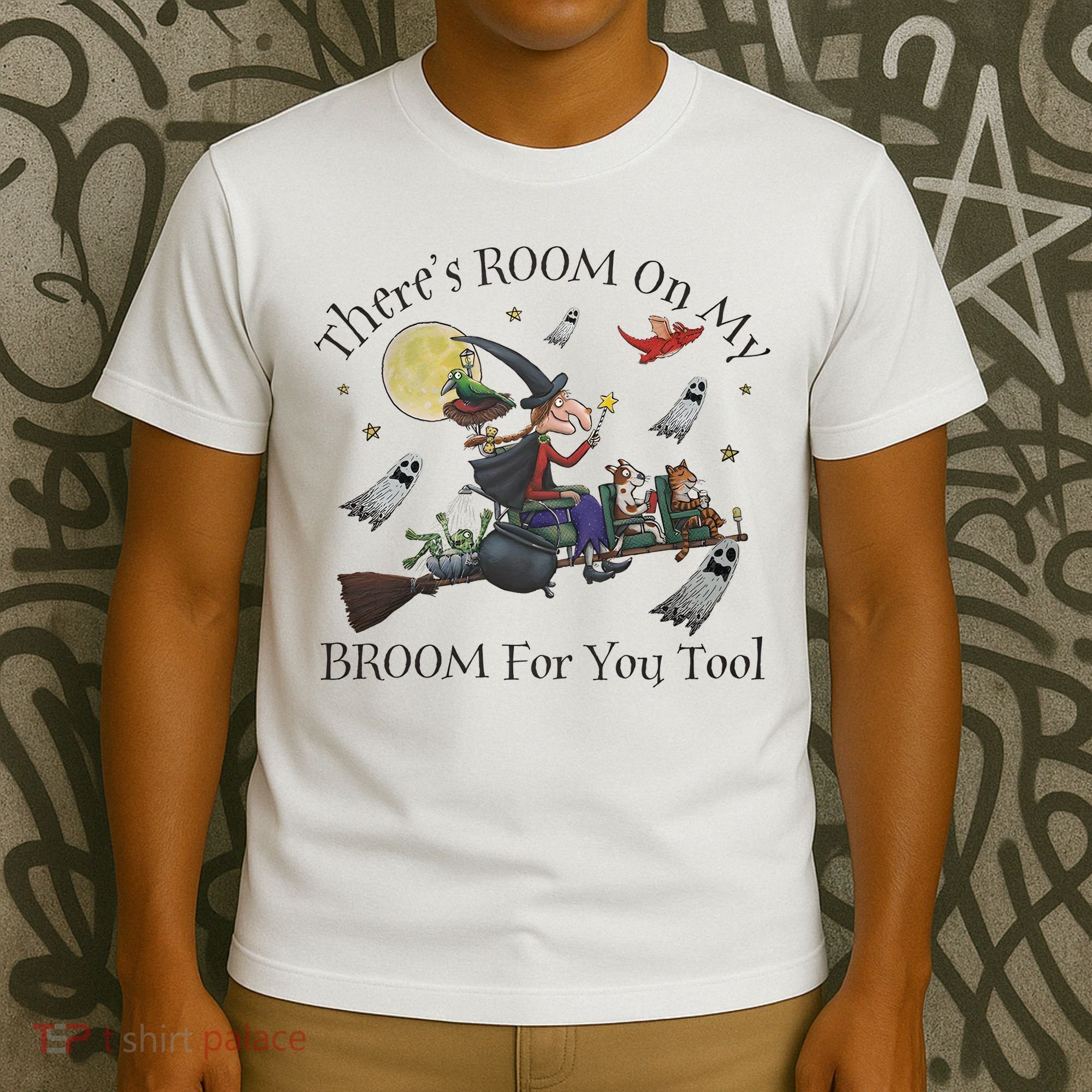 Theres Room On My Broom For You Too Halloween Witch Wizard T-Shirt