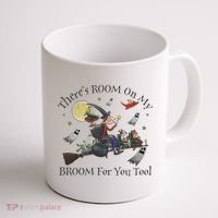 Theres Room On My Broom For You Too Halloween Witch Wizard Coffee Mug thumb 1
