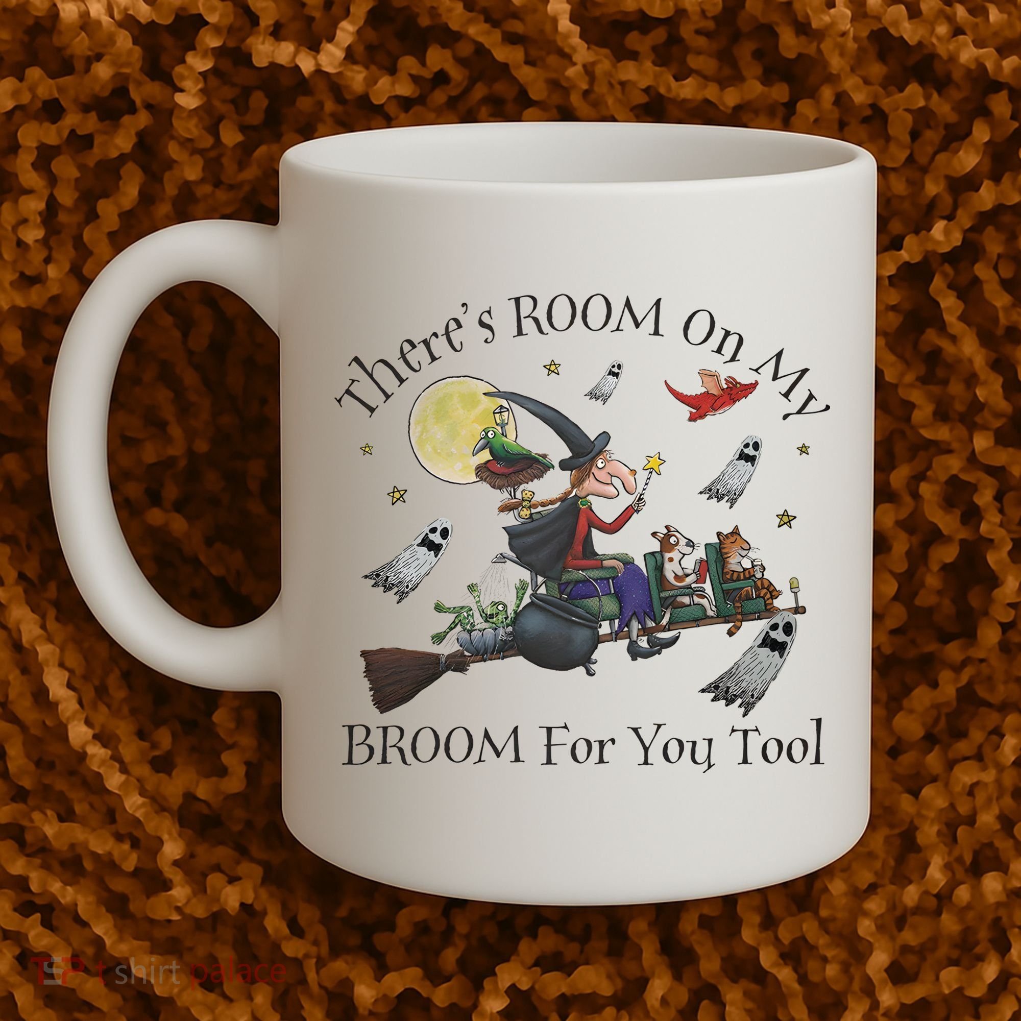 Theres Room On My Broom For You Too Halloween Witch Wizard Coffee Mug
