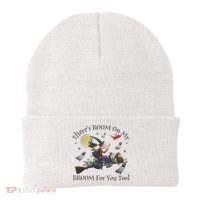 Theres Room On My Broom For You Too Halloween Witch Wizard Beanie thumb 0