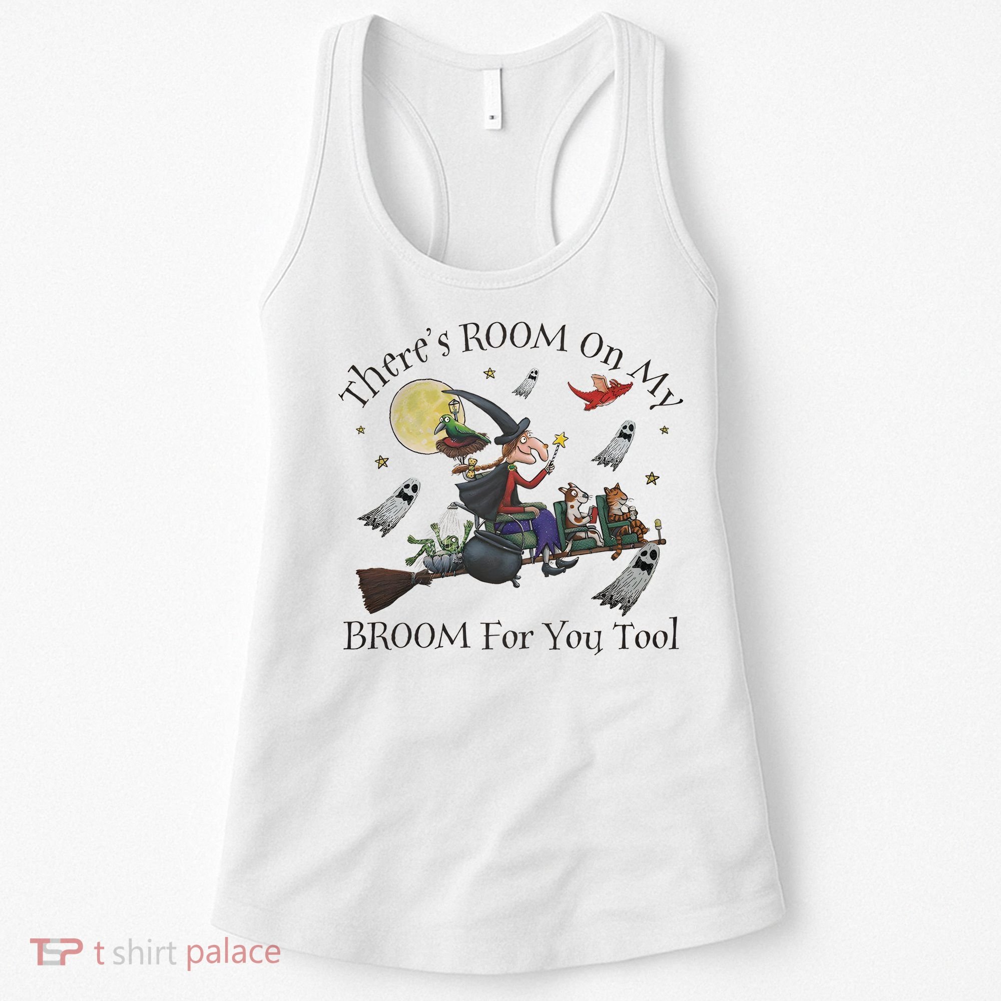 Theres Room On My Broom For You Too Halloween Witch Wizard Women's Tank Top