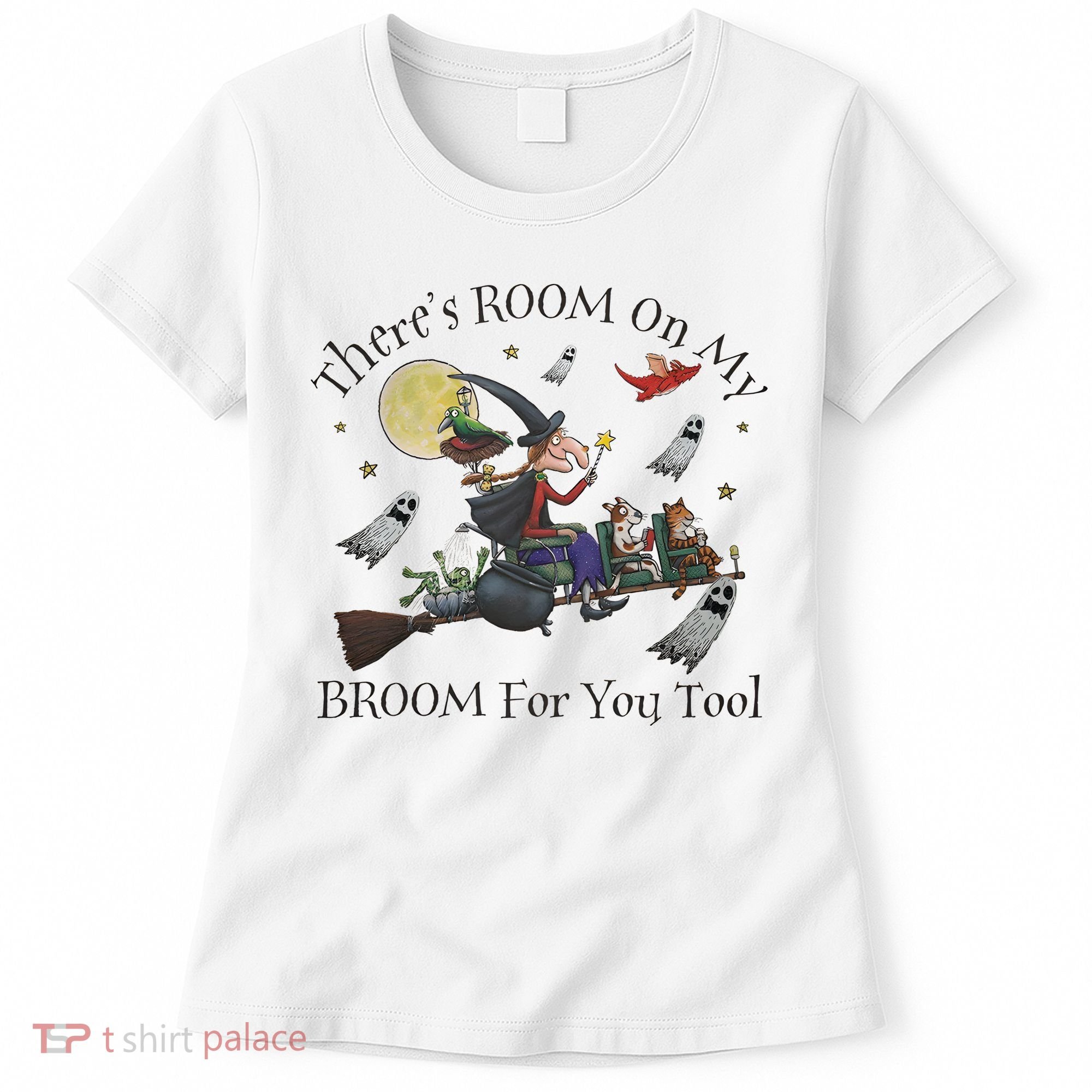 Theres Room On My Broom For You Too Halloween Witch Wizard Women's T-Shirt
