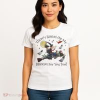 Theres Room On My Broom For You Too Halloween Witch Wizard Women's T-Shirt thumb 4