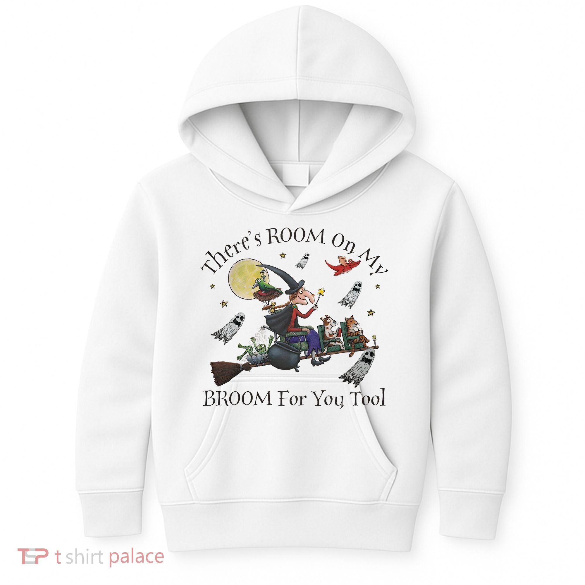 Theres Room On My Broom For You Too Halloween Witch Wizard Kids Hoodie