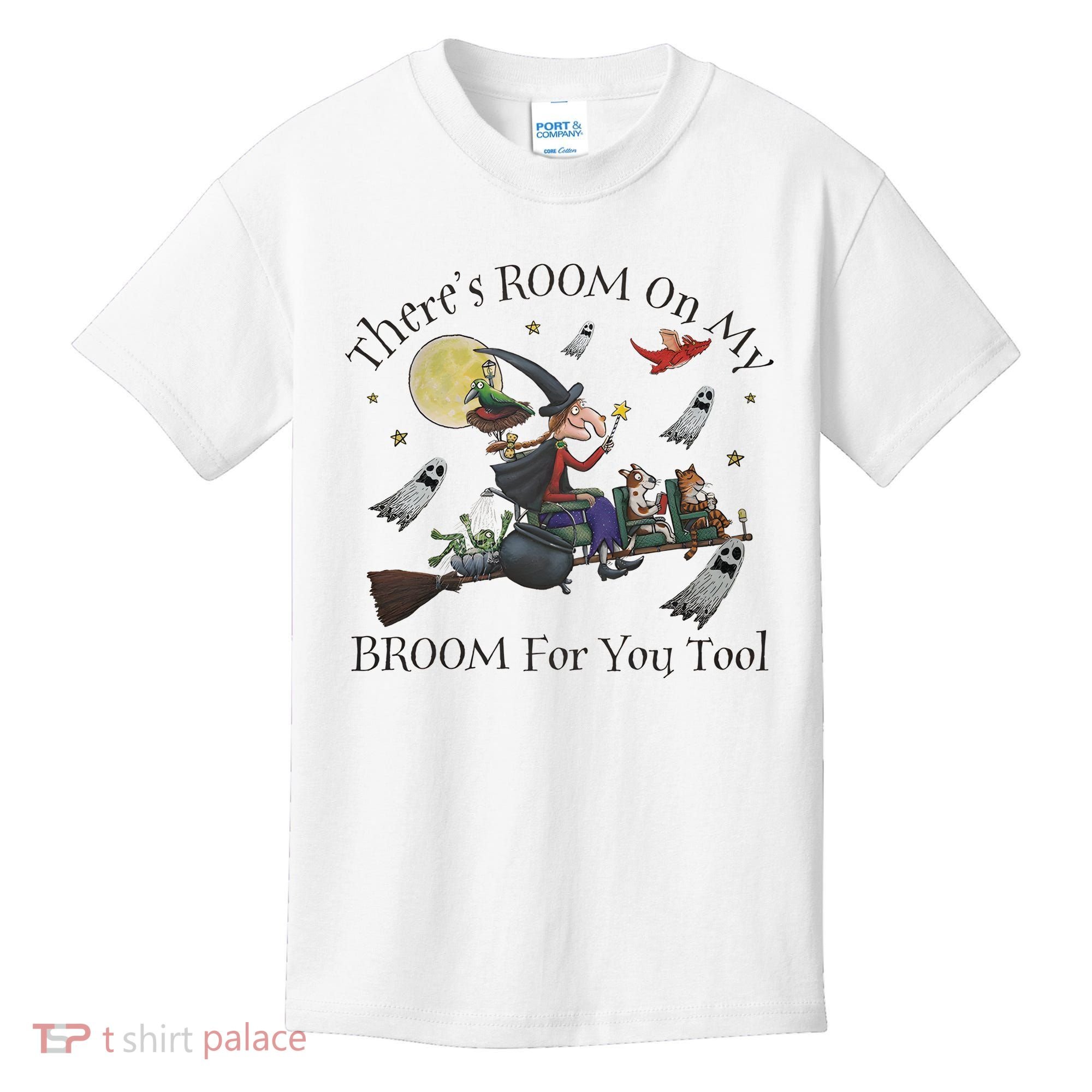 Theres Room On My Broom For You Too Halloween Witch Wizard Kids T-Shirt