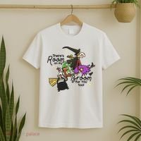 Theres Room On My Broom For You Too Halloween Witch T-Shirt thumb 2
