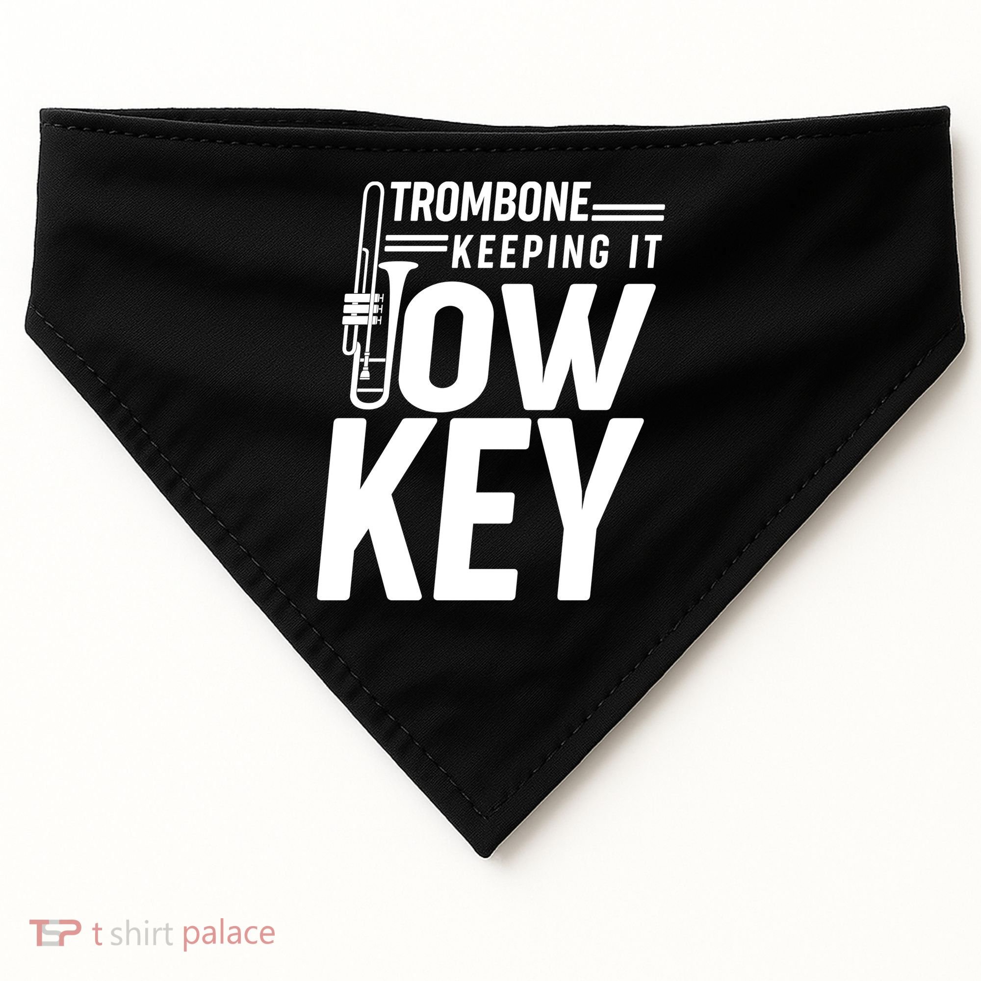Trombone Keeping It Low Key USA-Made Doggie Bandana