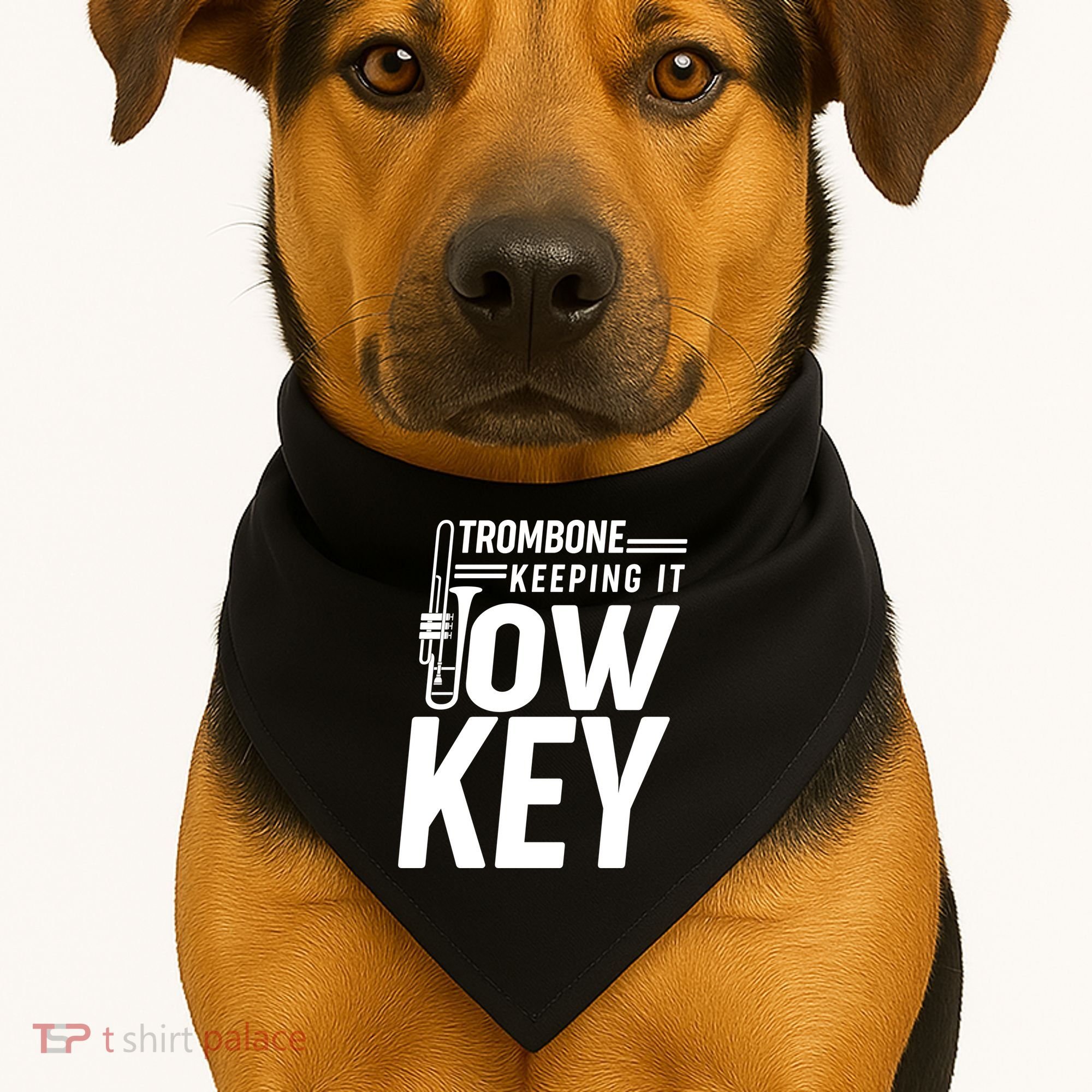 Trombone Keeping It Low Key USA-Made Doggie Bandana