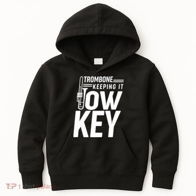 Trombone Keeping It Low Key Kids Hoodie