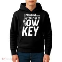 Trombone Keeping It Low Key Kids Hoodie thumb 4