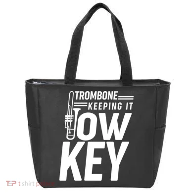 Trombone Keeping It Low Key Tote Bag