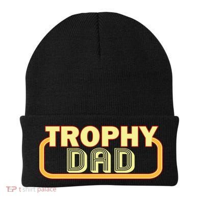 Trophy Dad Funny Retro Beanie