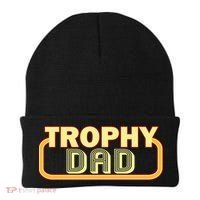 Trophy Dad Funny Retro Beanie thumb 0
