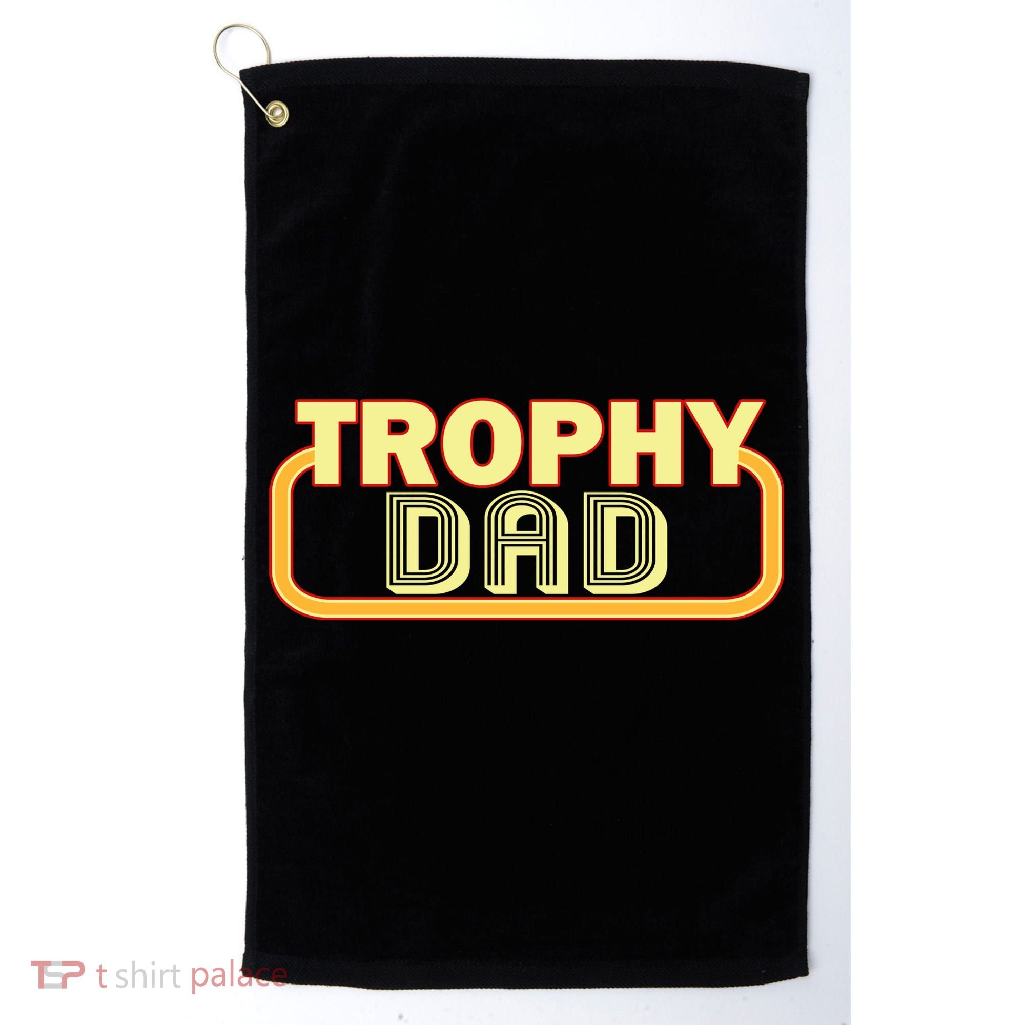 Trophy Dad Funny Retro Golf Towel