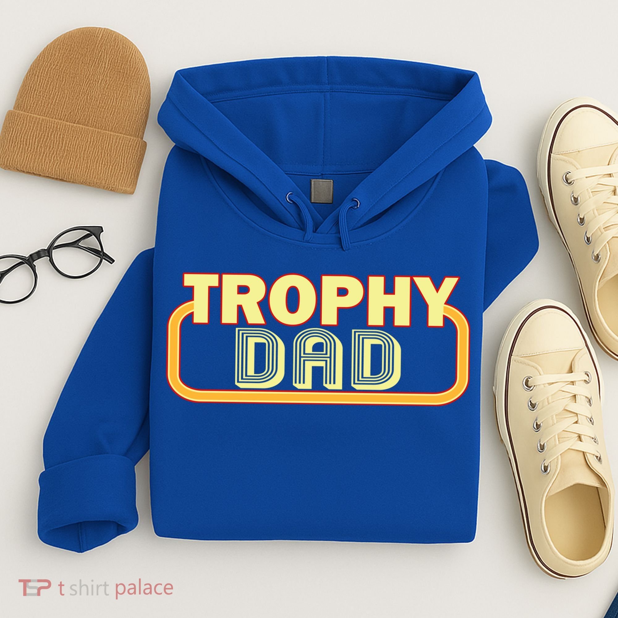 Trophy Dad Funny Retro Hoodie