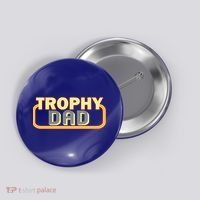 Trophy Dad Funny Retro Button thumb 0