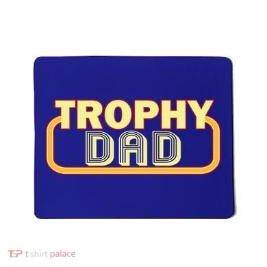 Trophy Dad Funny Retro Mousepad