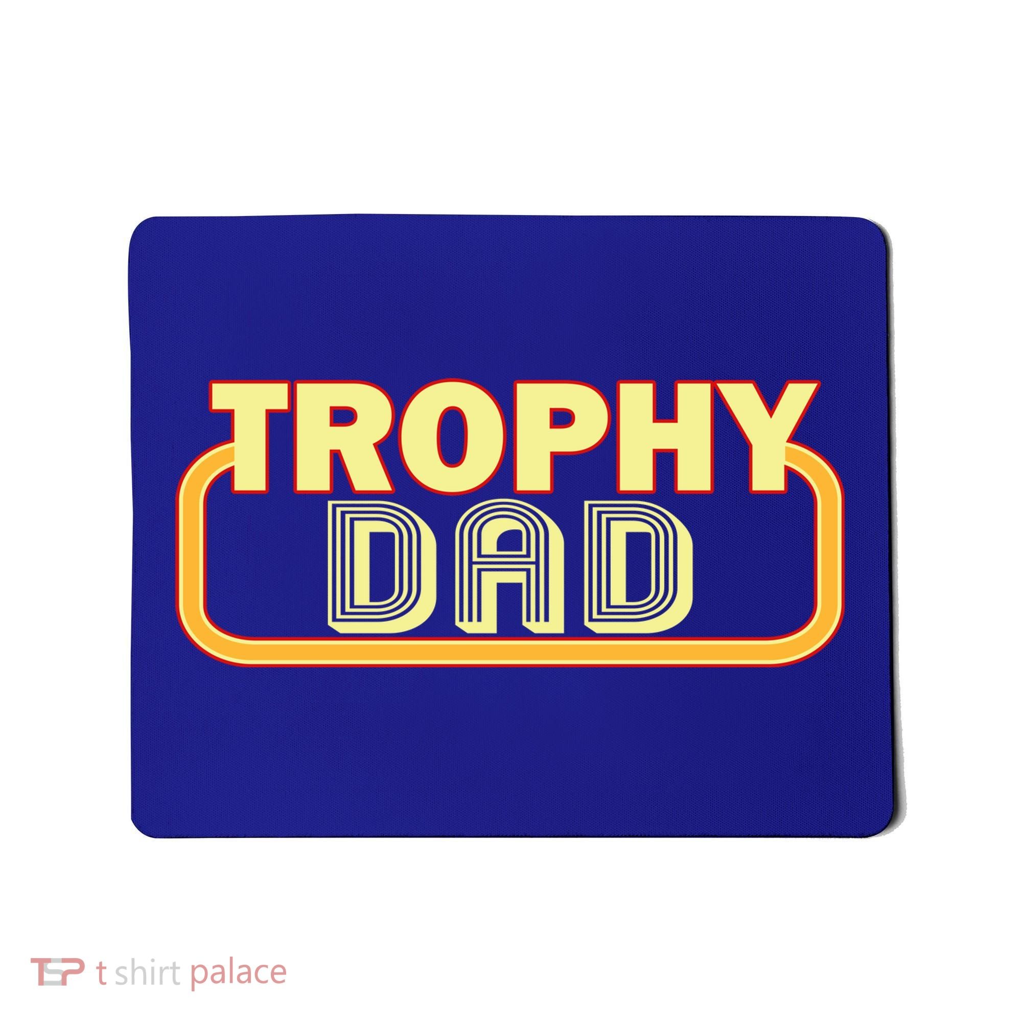 Trophy Dad Funny Retro Mousepad