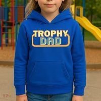 Trophy Dad Funny Retro Kids Hoodie thumb 3