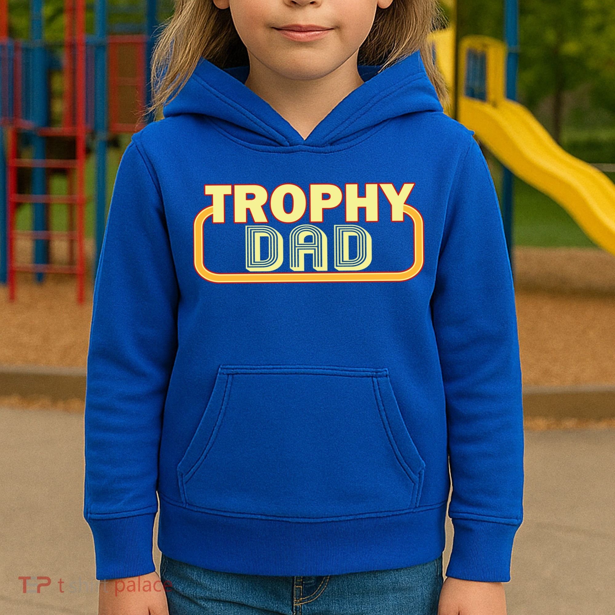 Trophy Dad Funny Retro Kids Hoodie