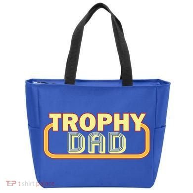 Trophy Dad Funny Retro Tote Bag