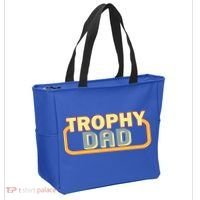 Trophy Dad Funny Retro Tote Bag thumb 2