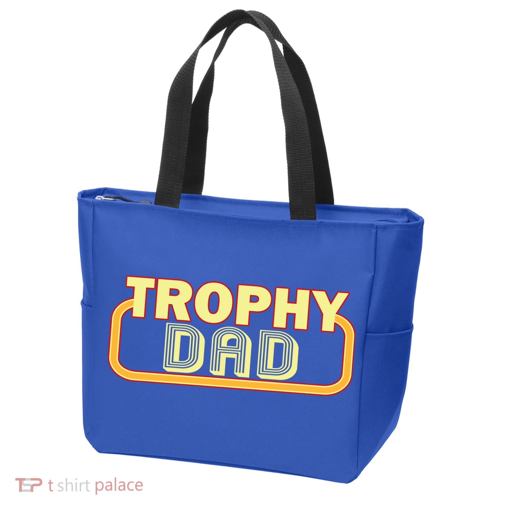 Trophy Dad Funny Retro Tote Bag