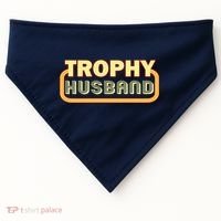 Trophy Husband Funny Retro USA-Made Doggie Bandana thumb 0
