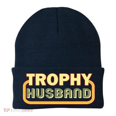 Trophy Husband Funny Retro Beanie