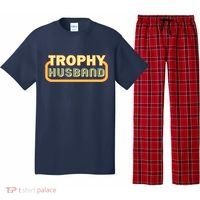Trophy Husband Funny Retro Pajama Set thumb 0