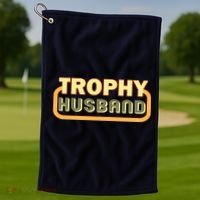 Trophy Husband Funny Retro Golf Towel thumb 1