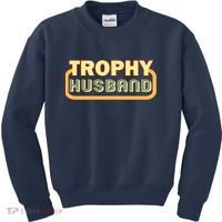 Trophy Husband Funny Retro Kids Sweatshirt thumb 0