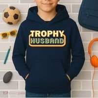 Trophy Husband Funny Retro Kids Hoodie thumb 2