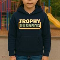 Trophy Husband Funny Retro Kids Hoodie thumb 3