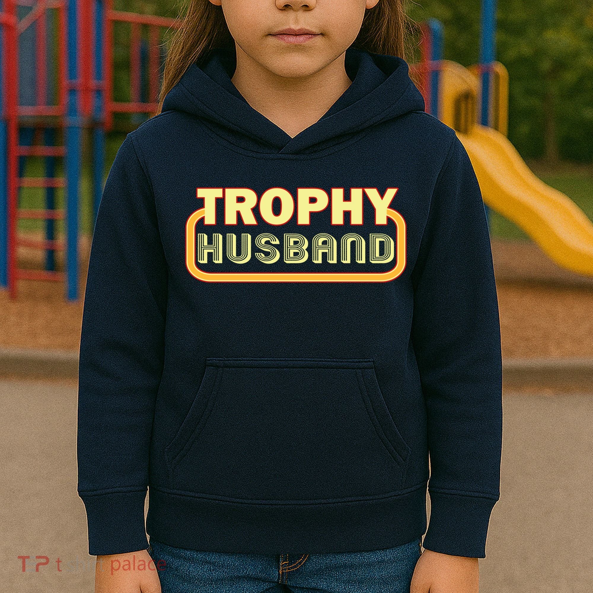 Trophy Husband Funny Retro Kids Hoodie