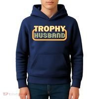 Trophy Husband Funny Retro Kids Hoodie thumb 4
