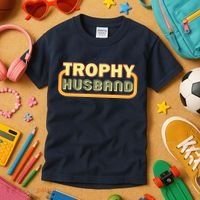 Trophy Husband Funny Retro Kids T-Shirt thumb 3