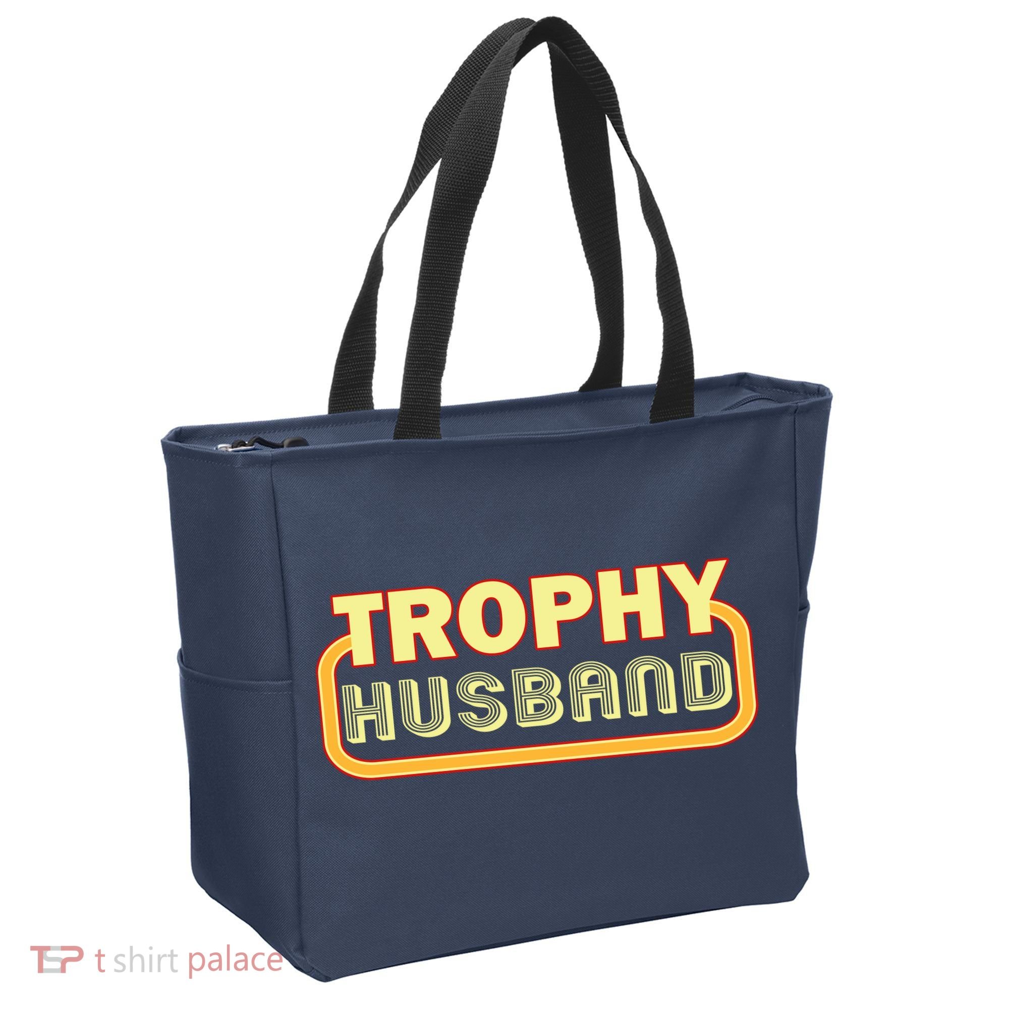 Trophy Husband Funny Retro Tote Bag