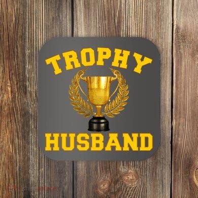 Trophy Husband World's Best Husband Coaster