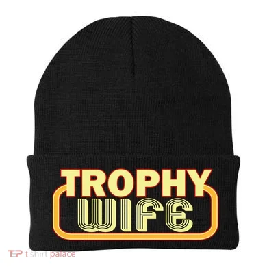 Trophy Mom Funny Retro Beanie