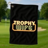 Trophy Mom Funny Retro Golf Towel thumb 1