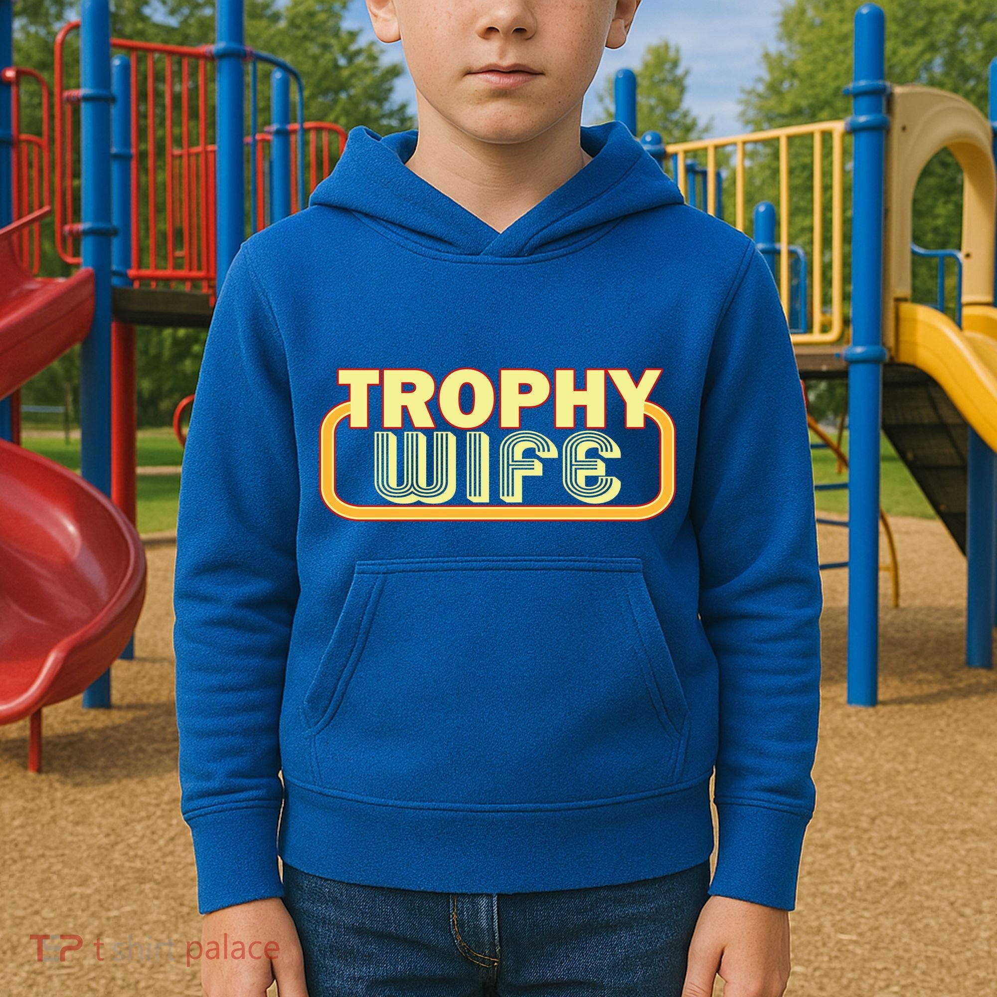 Trophy Mom Funny Retro Kids Hoodie